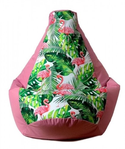 Go Gift Sako bag pouffe Pear print pink-flaming XXL 140 x 100 cm image 1