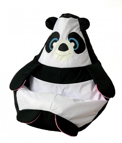 Go Gift Sako bag pouffe Panda black and white L 105 x 80 cm image 1
