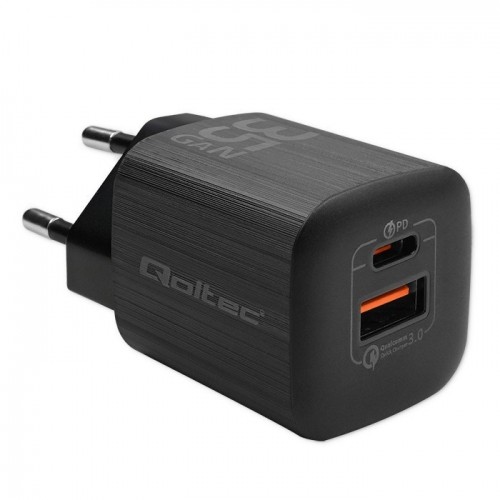 Qoltec 50764 mobile device charger Laptop, Portable gaming console, Power bank, Smartphone, Smartwatch, Tablet Black AC Fast charging Indoor image 1