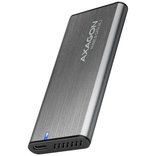 AXAGON EEM2-SG2 USB-C 3.2 Gen 2 - M.2 NVMe / SATA SSD 30-80mm ALU box image 1