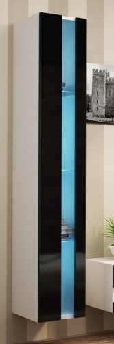 Cama Meble Cama Shelf unit VIGO NEW 180/40/30 white/black gloss image 1
