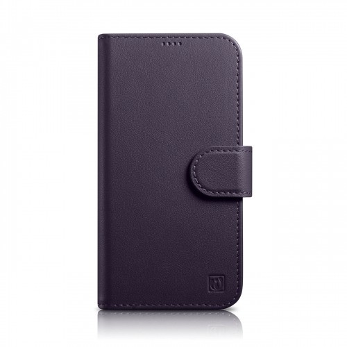iCarer Wallet Case 2in1 Cover iPhone 14 Pro Max Anti-RFID Leather Flip Case Dark Purple (WMI14220728-DP) image 1