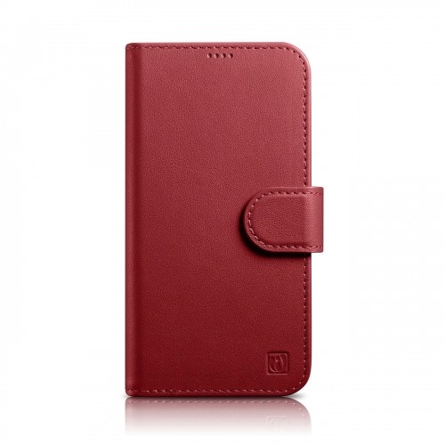 iCarer Wallet Case 2in1 iPhone 14 Leather Flip Case Anti-RFID Red (WMI14220725-RD) image 1