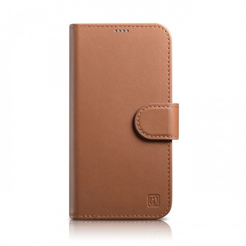 iCarer Wallet Case 2in1 case iPhone 14 leather cover with flap Anti-RFID brown (WMI14220725-BN) image 1