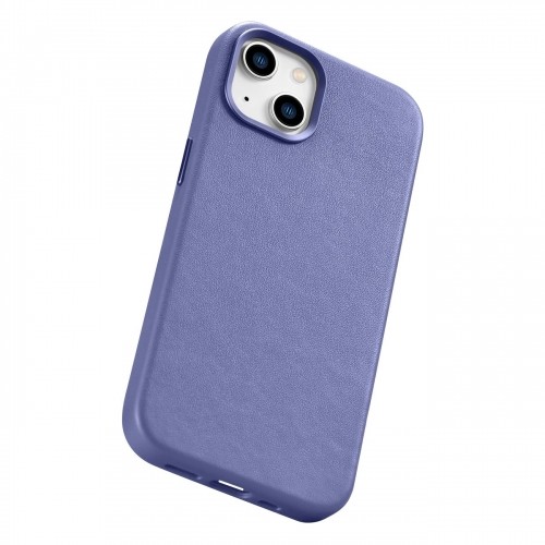iCarer Case Leather Case Cover for iPhone 14 Light Purple (WMI14220705-LP) (MagSafe Compatible) image 1