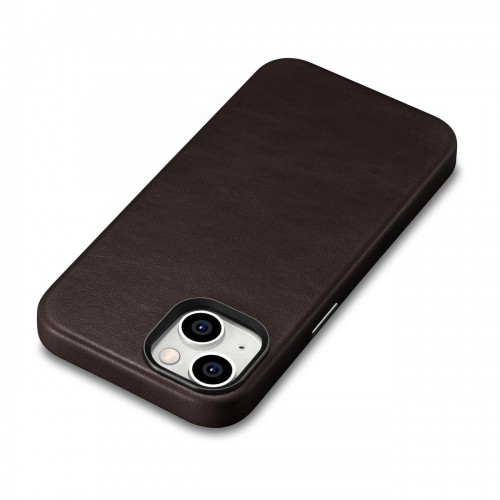 iCarer Oil Wax Premium Leather Case iPhone 14 Plus Magnetic Leather Case with MagSafe Brown (WMI14220703-BN) image 1