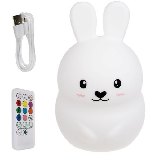 Iso Trade RGB night lamp with remote control - rabbit (14976-0) image 1