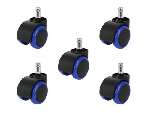 Iso Trade Office chair wheels - 5 pcs - blue (13988-0) image 1