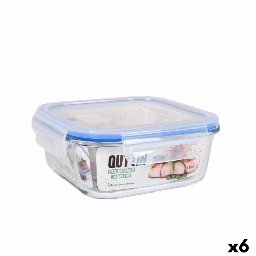Герметичная коробочка для завтрака Quttin Квадратный 1,1 L (6 штук) image 1