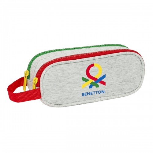 Двойной пенал Benetton Pop Серый (21 x 8 x 6 cm) image 1