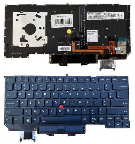 Клавиатура LENOVO X1 Carbon Gen 6, с подсветкой, с трекпоинтом, US image 1