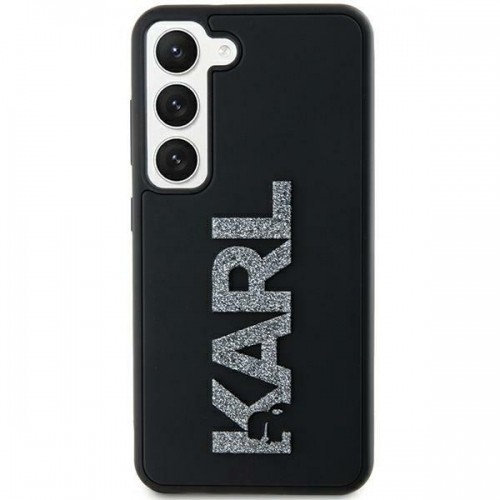 Karl Lagerfeld KLHCS23L3DMBKCK S23 Ultra S918 czarny|black hardcase 3D Rubber Glitter Logo image 1