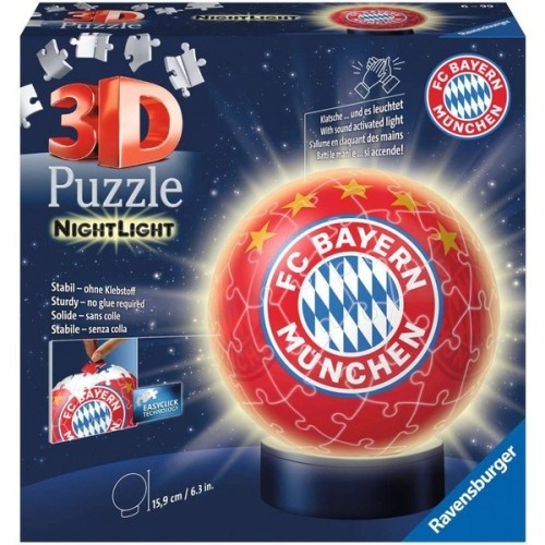 Ravensburger 3D Puzzle-Ball Nachtlicht: FC Bayern München image 1
