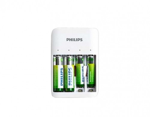 Зарядное устройство для аккумуляторов PHILIPS + 2xAA 700mAh +2xAA 1300mAh Phil-SCB4013NB|00 - USB PORT image 1