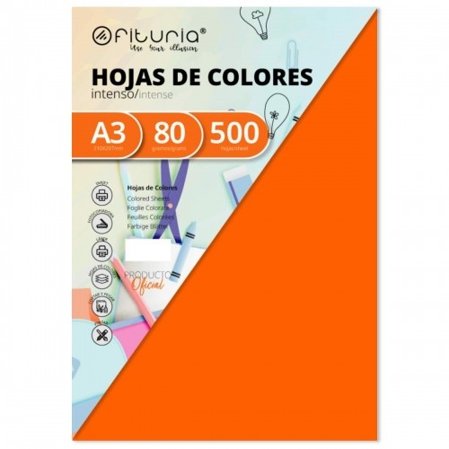 Papīra drukāšanai Fabrisa Oranžs A3 500 Loksnes image 1