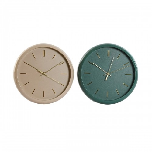 Sienas pulkstenis Home ESPRIT Zaļš Rozā PVC Moderns 30 x 4 x 30 cm (2 gb.) image 1