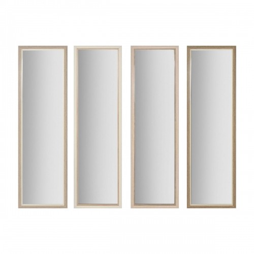 Настенное зеркало Home ESPRIT Белый Коричневый Бежевый Серый Стеклянный полистирол 35 x 2 x 132 cm (4 штук) image 1