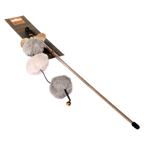 DINGO Fishing rod with pompoms - cat toy image 1