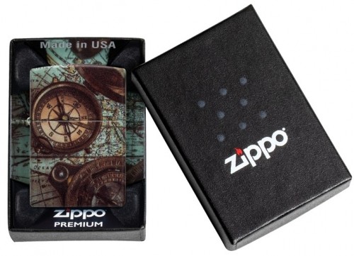 Zippo Lighter 49916 Compass Design image 1