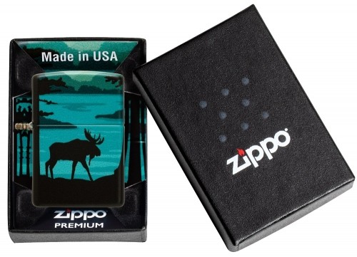Zippo Lighter 49481 Moose Landscape Design image 1