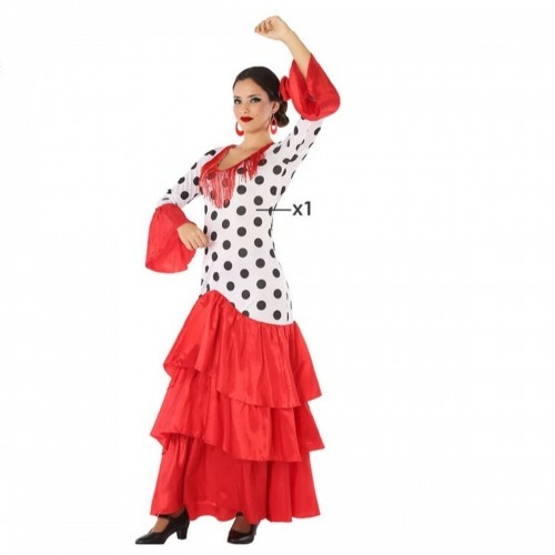 Bigbuy Carnival Svečana odjeća za odrasle Flamenca Sarkans Spānija image 1