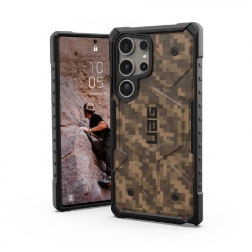 UAG Pathfinder Magnet SE case for Samsung Galaxy S24 Ultra with magnetic module - brown camouflage image 1