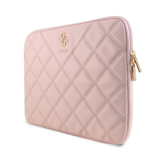 Guess PU Quilted 4G Metal Logo Laptop Sleeve 13|14" Pink image 1