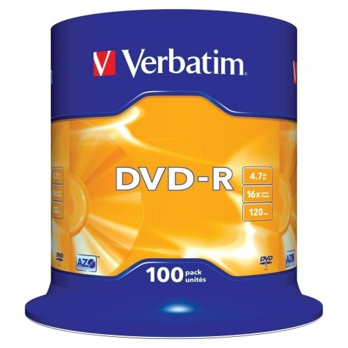 DVD-R Verbatim DVD-R Matt Silver 100 штук image 1