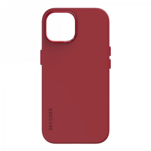 Decoded Silicone Case with MagSafe for iPhone 15 Plus - red image 1
