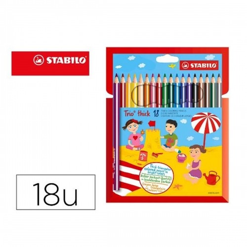 Цветные карандаши Stabilo Trio Разноцветный 18 Предметы image 1