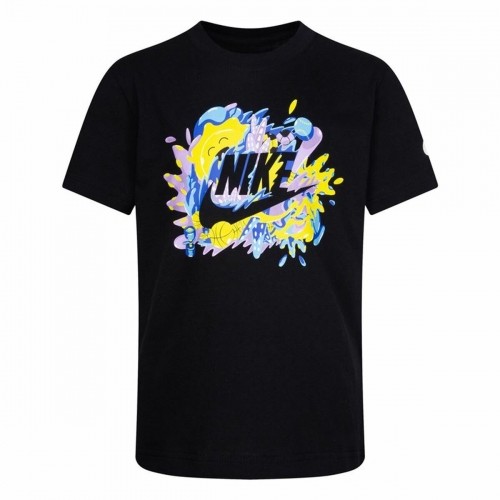 Krekls ar Īsām Piedurknēm Bērniem Nike Sport Splash  Melns image 1
