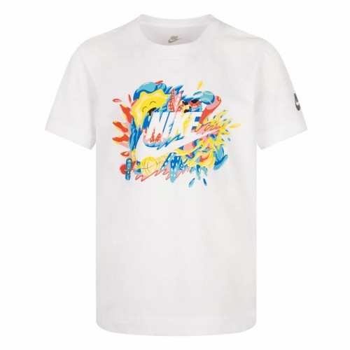 Krekls ar Īsām Piedurknēm Bērniem Nike Sport Splash  Balts image 1