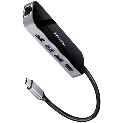 Axagon Multiport USB 3.2 Gen 1 hub. HDMI, Gigabit LAN and Power Delivery. 20 cm USB-C cable. image 1