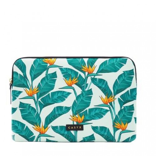 Casyx | Fits up to size 13 ”/14 " | Casyx for MacBook | SLVS-000008 | Sleeve | Birds of Paradise | Waterproof image 1