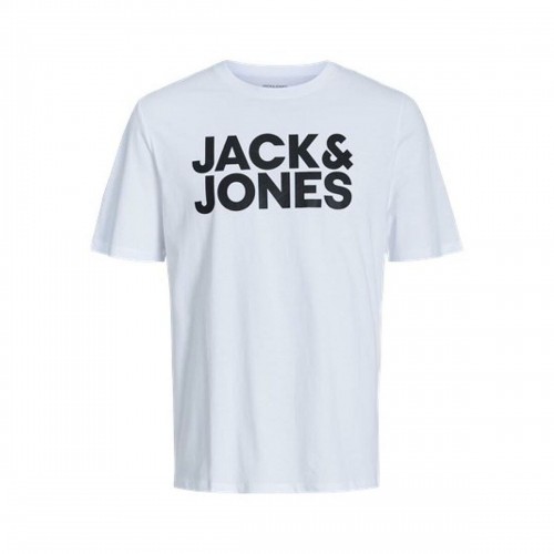 Vīriešu Krekls ar Īsām Piedurknēm Jack & Jones JJECORP LOGO TEE SS 12151955 Balts image 1