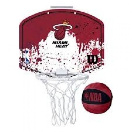 Wilson Basketbola groza komplekts NBA MINI-HOOP  MIAMI HEAT image 1