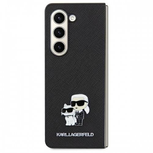 Karl Lagerfeld KLHCSA55SAKCNPK A55 A556 hardcase czarny|black Saffiano Karl&Choupette Pin image 1