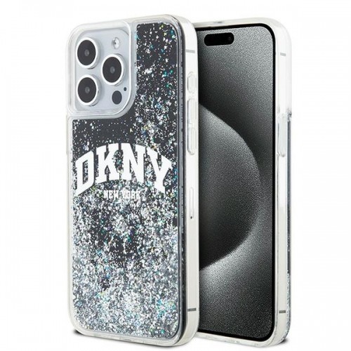 DKNY DKHCP14XLBNAEK iPhone 14 Pro Max 6.7" czarny|black hardcase Liquid Glitter Big Logo image 1