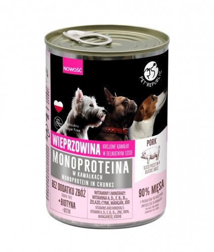 Petrepublic PET REPUBLIC Monoprotein Pork - wet dog food - 400g image 1