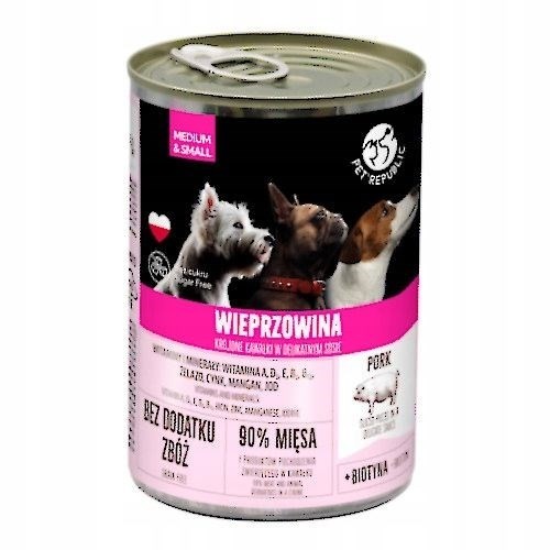 Petrepublic PET REPUBLIC Adult Medium & Small Pork - wet dog food - 400g image 1