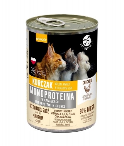 Petrepublic PET REPUBLIC Monoprotein Chicken in sauce - wet cat food - 400g image 1