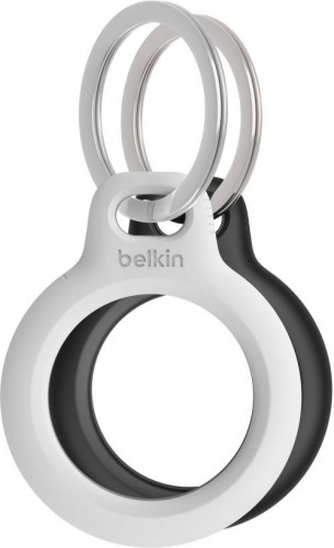 BELKIN SECURE AIRTAG HOLDER KEYCHAIN 2PACK BLK/WHT image 1
