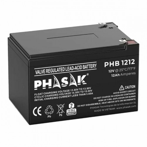 Аккумулятор для Система бесперебойного питания Phasak PHB 1212 12 Ah 12 V image 1