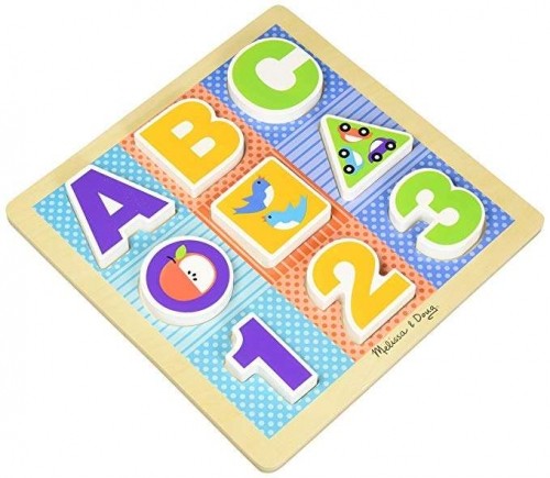 Melissa And Doug Melissa&Doug Chunky Puzzle ABC Art.11899  Деревянный развивающий пазл для малышей купить по выгодной цене в BabyStore.lv image 1