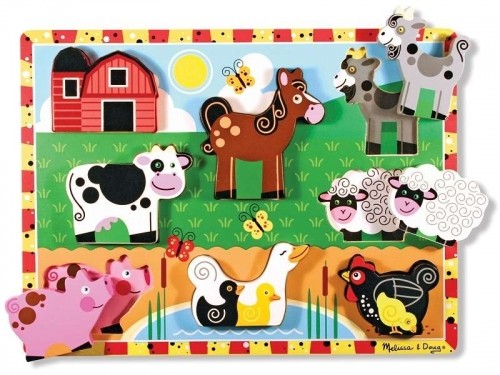 Melissa And Doug Melissa&Doug Puzzles Farm Art.13723  Деревянный пазл для малышей купить по выгодной цене в BabyStore.lv image 1