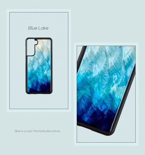iKins case for Samsung Galaxy S21+ blue lake black image 2