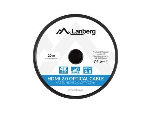 Lanberg CA-HDMI-20FB-0200-BK HDMI cable 20 m HDMI Type A (Standard) Black, Silver image 2