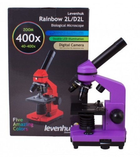 Микроскоп Levenhuk Rainbow 2L Аметист 40x - 400x с экспериме image 2