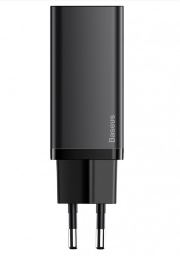 Baseus GaN CCGAN2L-B01 Tīkla Lādētājs USB / USB-C / 65W / 5A / Quick Charge 3.0 Melns image 2