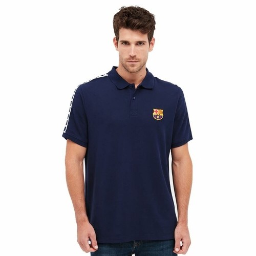 Поло с коротким рукавом мужское F.C. Barcelona Тёмно Синий image 2